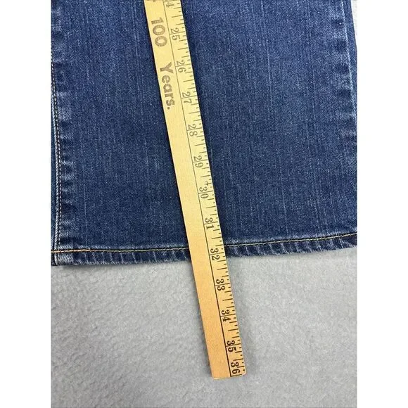 VTG OLD NAVY Jeans Womens 16 Stretch Flare Bootcut Flap Pockets Denim Faded Blue - Picture 6 of 15